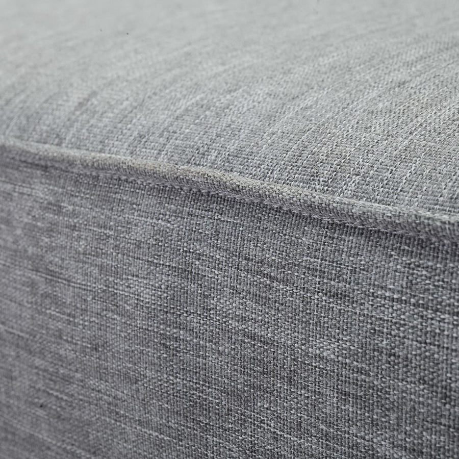 Cove Outdoor Patio Teak Right-Facing Sofa in Natural Gray