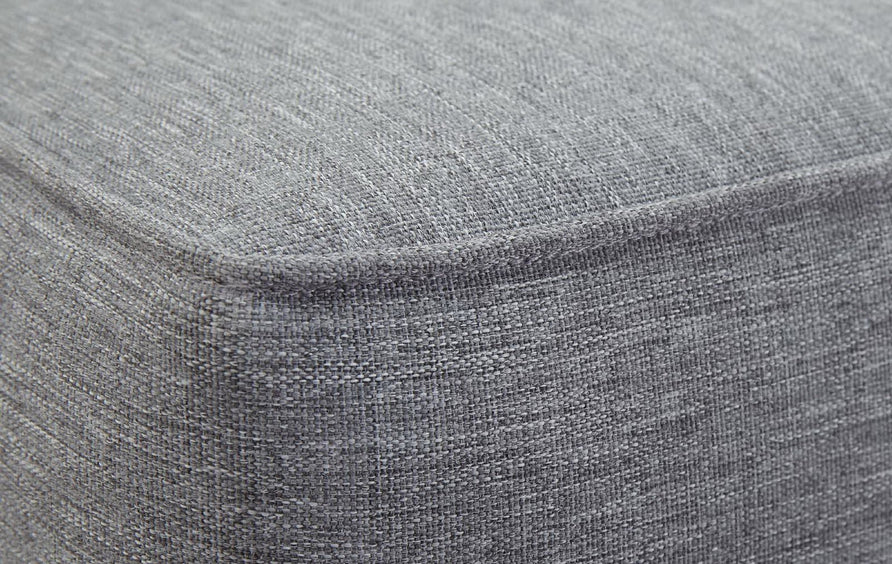Cove Armless Outdoor Patio Teak Sofa in Natural Gray