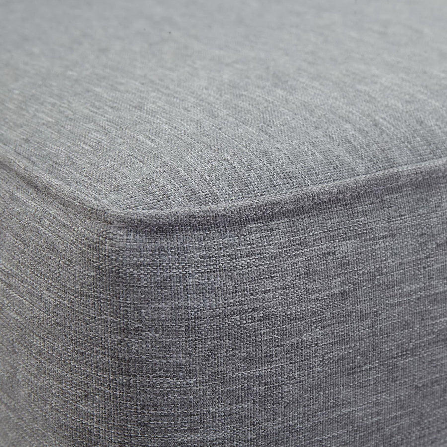 Cove Armless Outdoor Patio Teak Sofa in Natural Gray