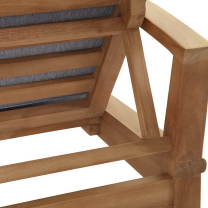 Marina Outdoor Patio Teak Single Chaise by Furniture for America