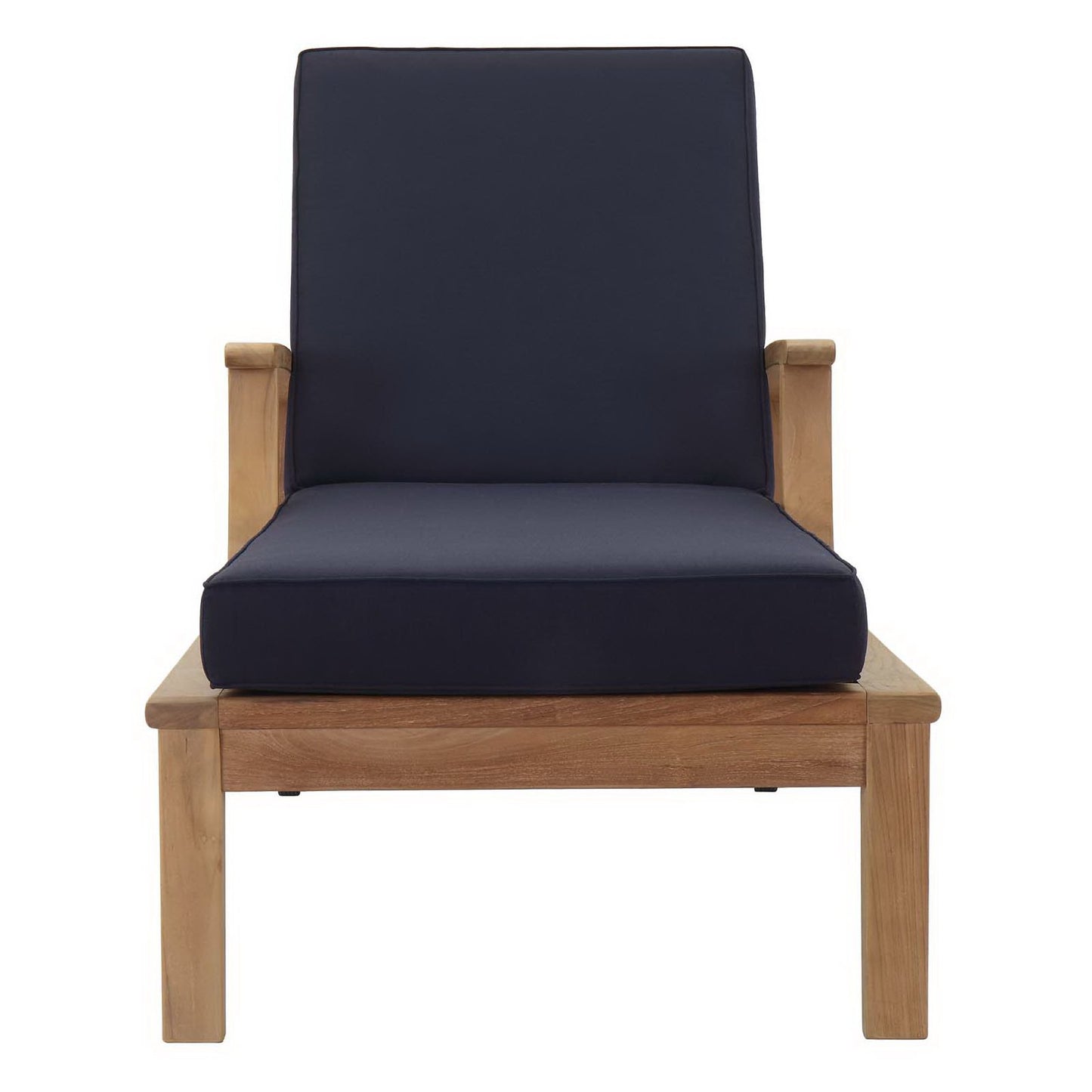 Marina Outdoor Patio Teak Single Chaise by Furniture for America
