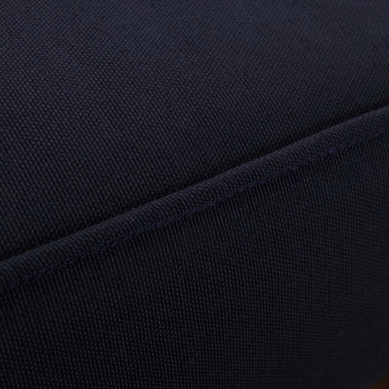 Marina Outdoor Patio Teak Single Chaise in Natural Navy