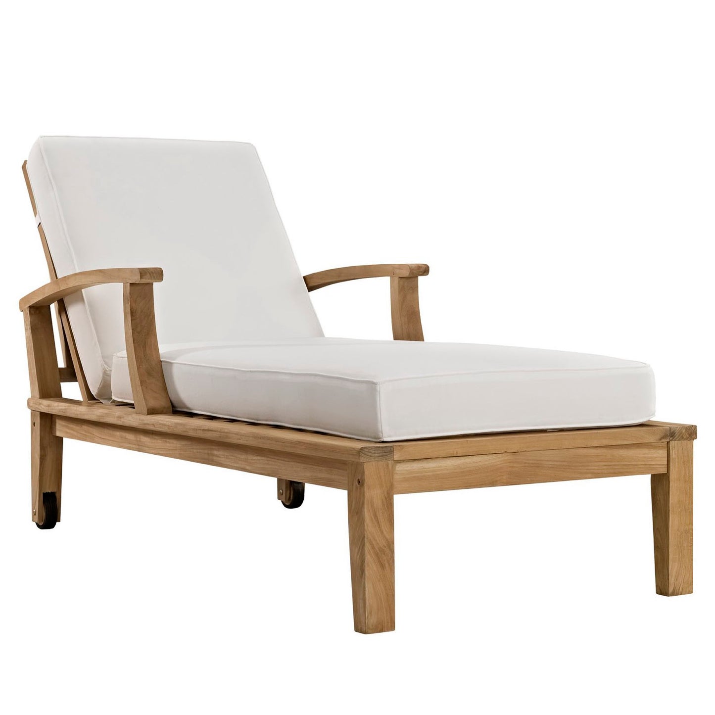 Marina Outdoor Patio Teak Single Chaise by Furniture for America