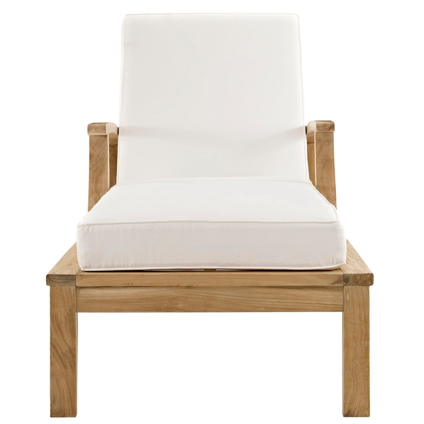 Marina Outdoor Patio Teak Single Chaise by Furniture for America
