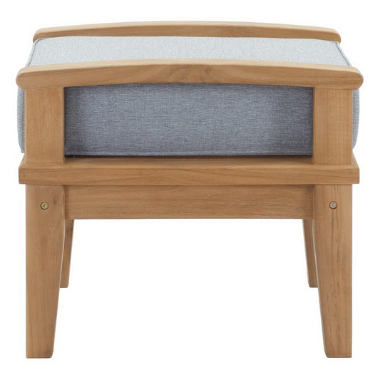 Marina Outdoor Patio Teak Ottoman by Furniture For America