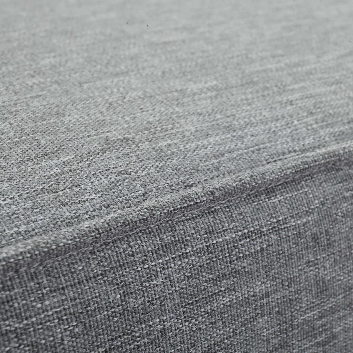 Marina Outdoor Patio Teak Ottoman in Natural Gray