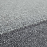 Cove Outdoor Patio Teak Ottoman in Natural Gray