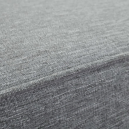Marina Outdoor Patio Teak Ottoman in Natural Gray