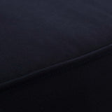 Cove Outdoor Patio Teak Ottoman in Natural Navy