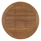 Cove Outdoor Patio Teak Round Coffee Table in Natural