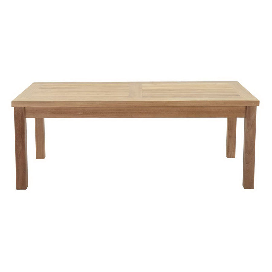 Cove Outdoor Patio Teak Rectangle Coffee Table in Natural