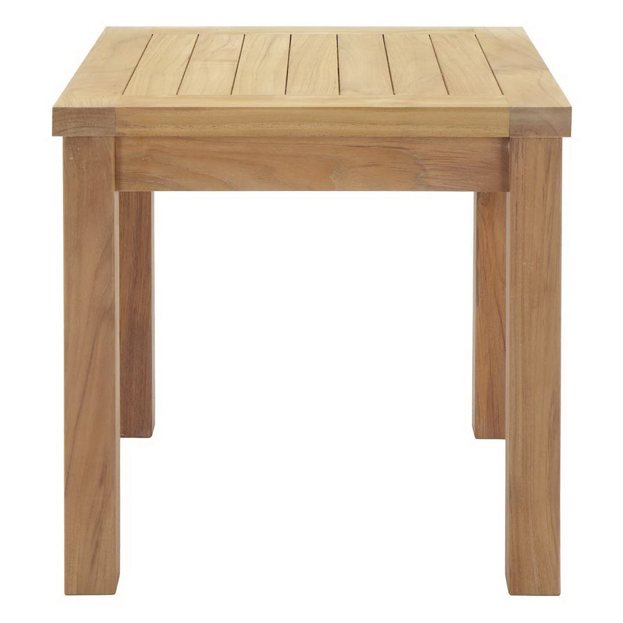 Cove Outdoor Patio Teak Side Table in Natural