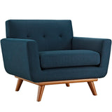 Flint Upholstered Fabric Armchair in Azure