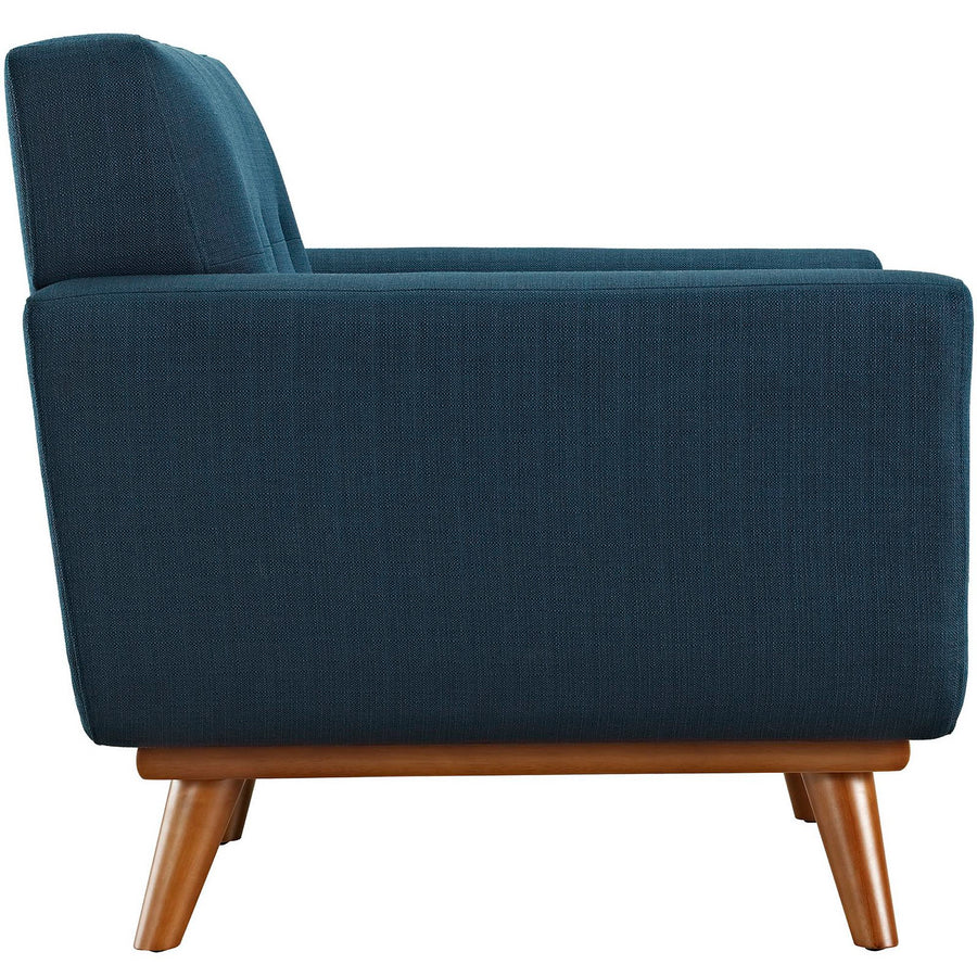 Flint Upholstered Fabric Armchair in Azure