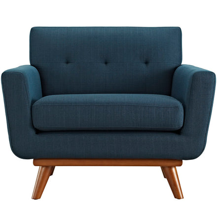 Engage Upholstered Fabric Armchair in Azure