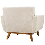Flint Upholstered Fabric Armchair in Beige