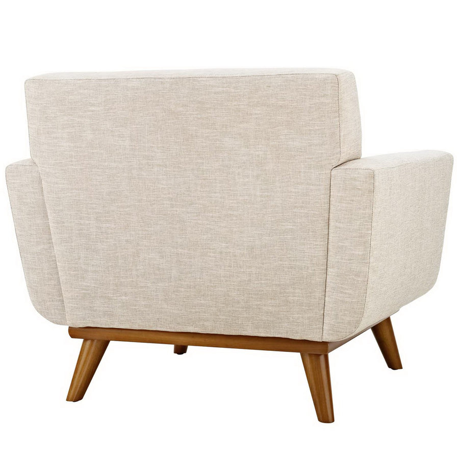 Flint Upholstered Fabric Armchair in Beige