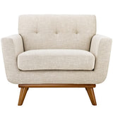 Flint Upholstered Fabric Armchair in Beige