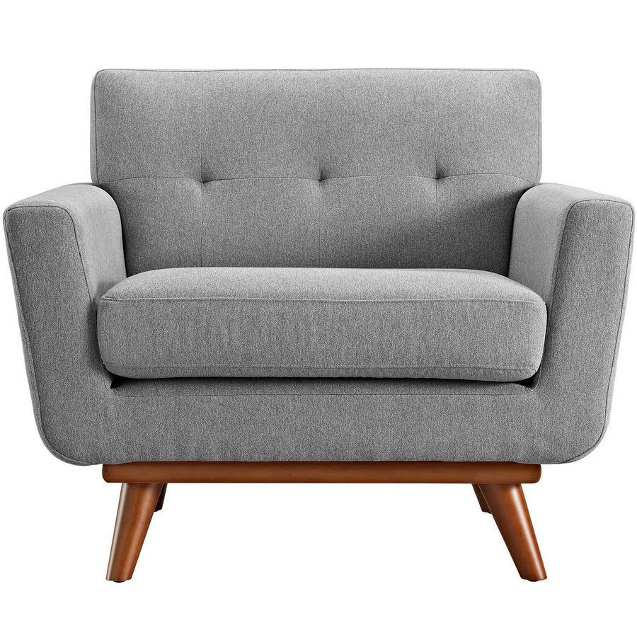 Flint Upholstered Fabric Armchair in Expectation Gray