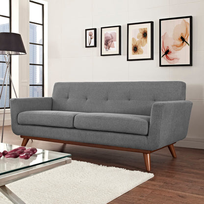 Engage Upholstered Fabric Loveseat by Furniture for America