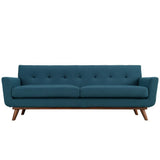 Flint Upholstered Fabric Sofa in Azure