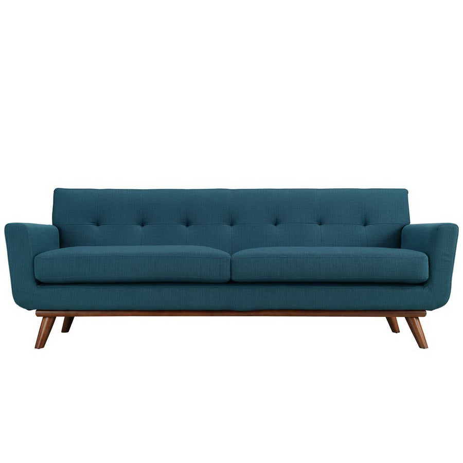 Flint Upholstered Fabric Sofa in Azure