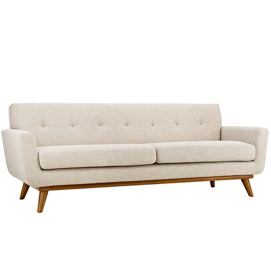 Flint Upholstered Fabric Sofa in Beige