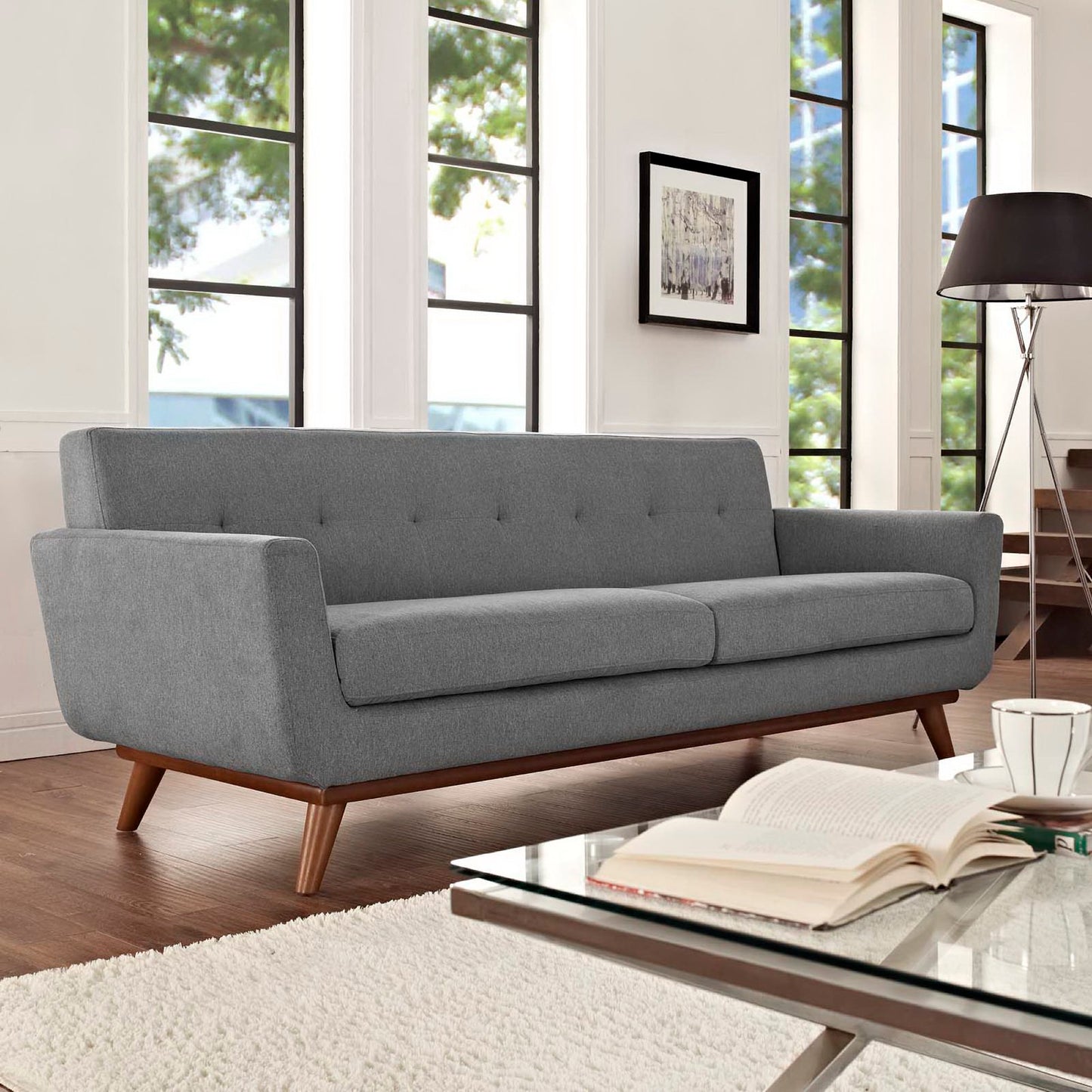 Engage Upholstered Fabric Sofa by Furniture for America