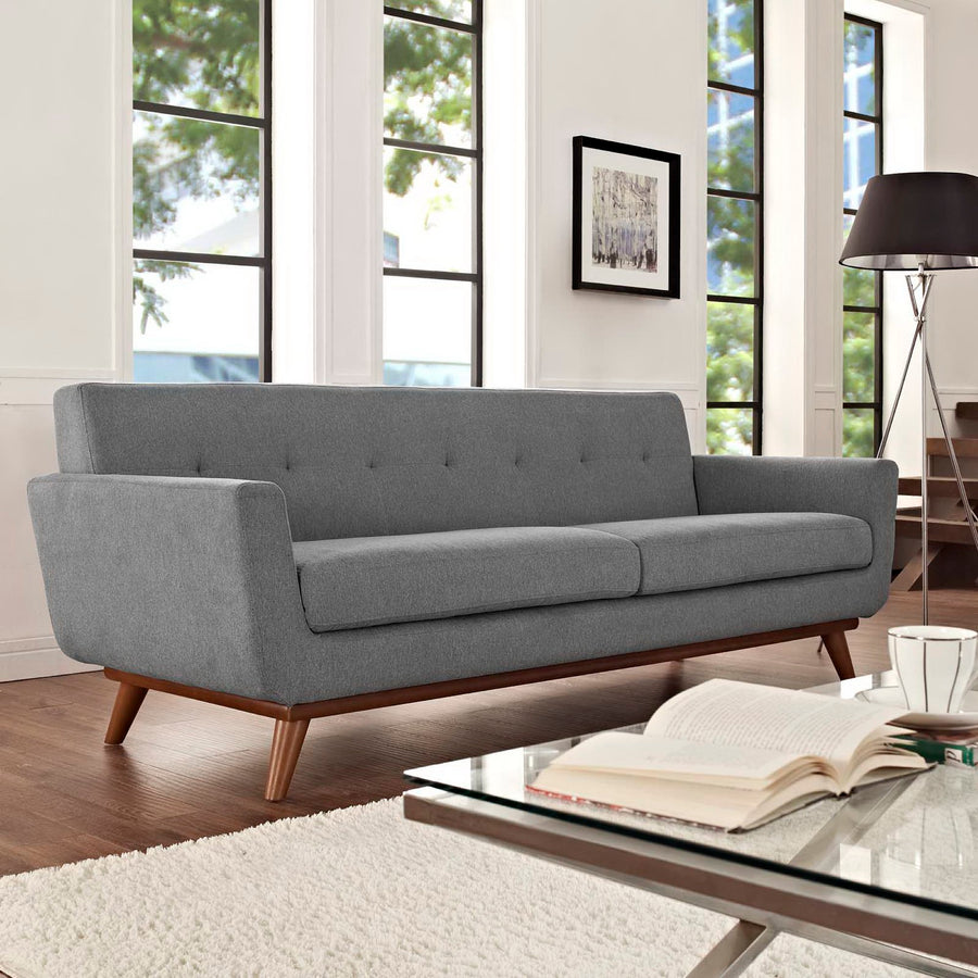 Flint Upholstered Fabric Sofa in Expectation Gray