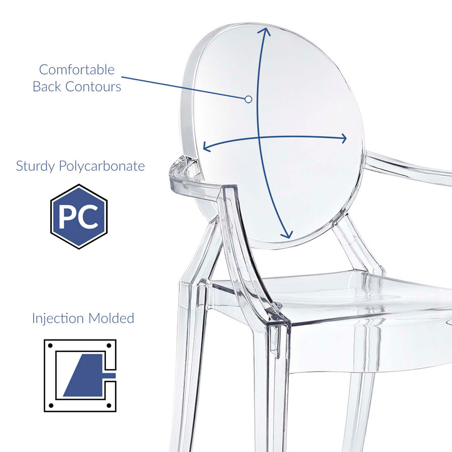 Thistle Dining Armchair in Clear