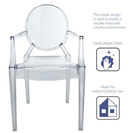 Casper Dining Armchair in Clear