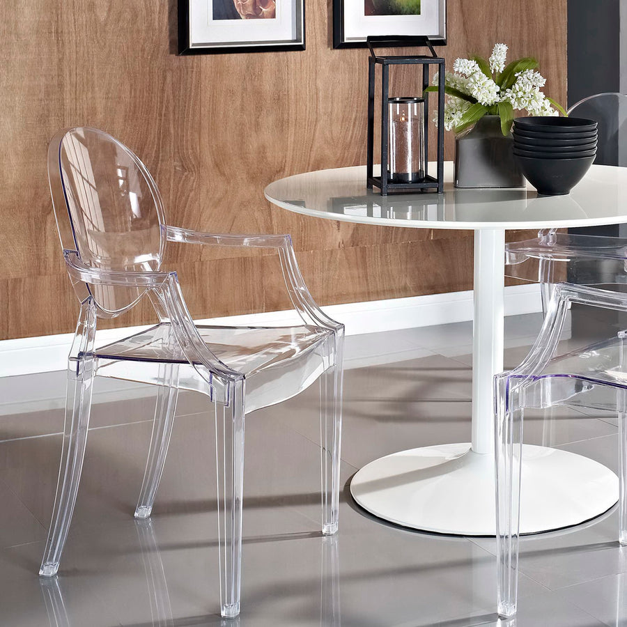 Thistle Dining Armchair in Clear