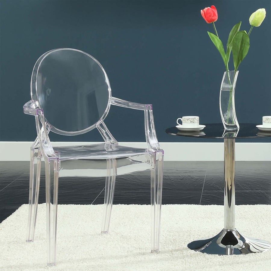 Thistle Dining Armchair in Clear