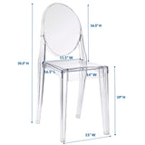 Thistle Dining Side Chair in Clear