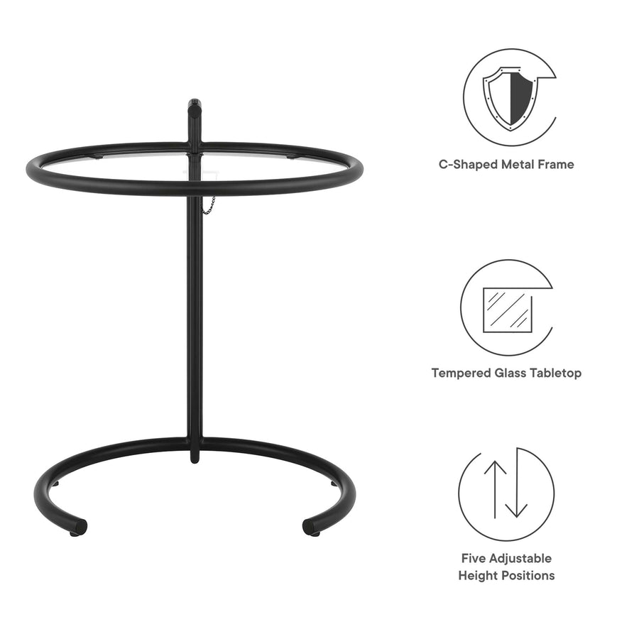 Margot Metal Side Table in Black
