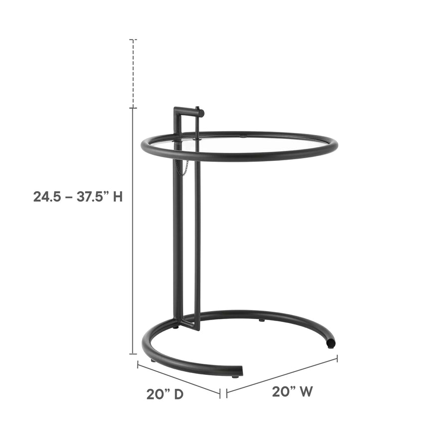 Margot Metal Side Table in Black