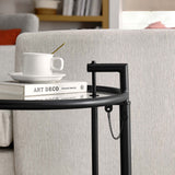 Margot Metal Side Table in Black