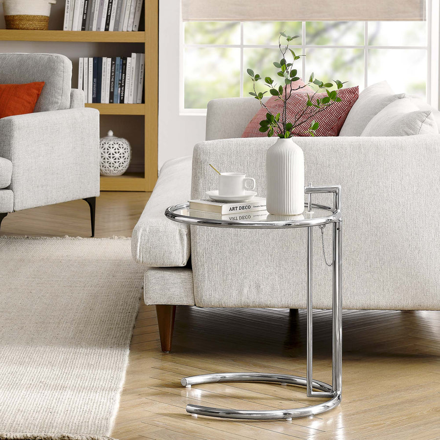 Margot Metal Side Table in Silver