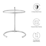 Margot Metal Side Table in Silver