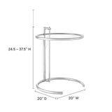 Margot Metal Side Table in Silver