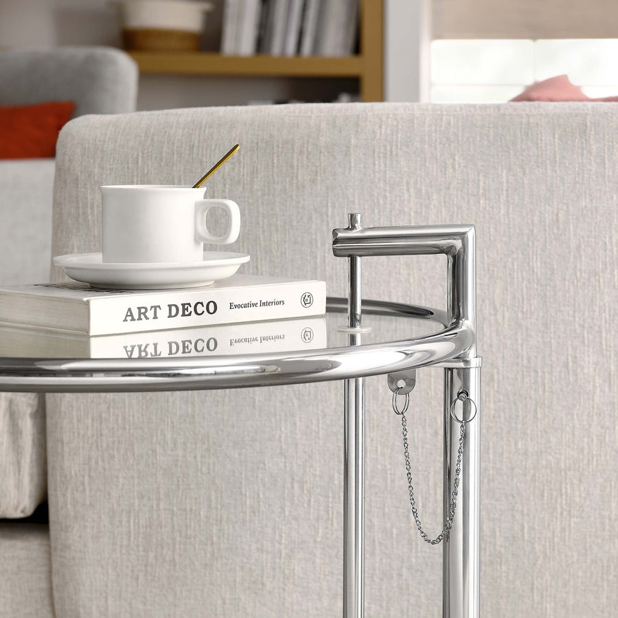 Margot Metal Side Table in Silver