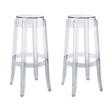 Thistle Bar Stool Set of 2 in Clear