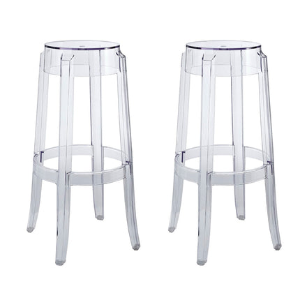 Casper Bar Stool Set of 2 in Clear