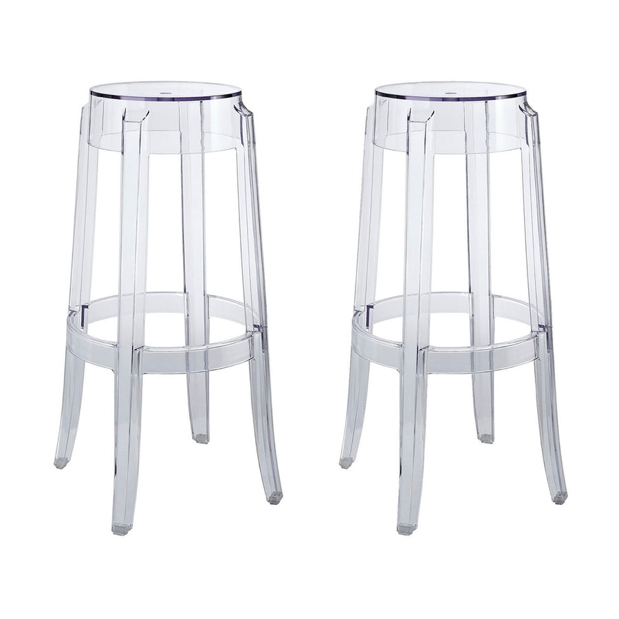 Thistle Bar Stool Set of 2 in Clear