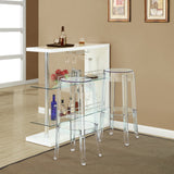 Thistle Bar Stool Set of 2 in Clear