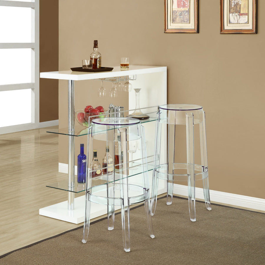 Thistle Bar Stool Set of 2 in Clear