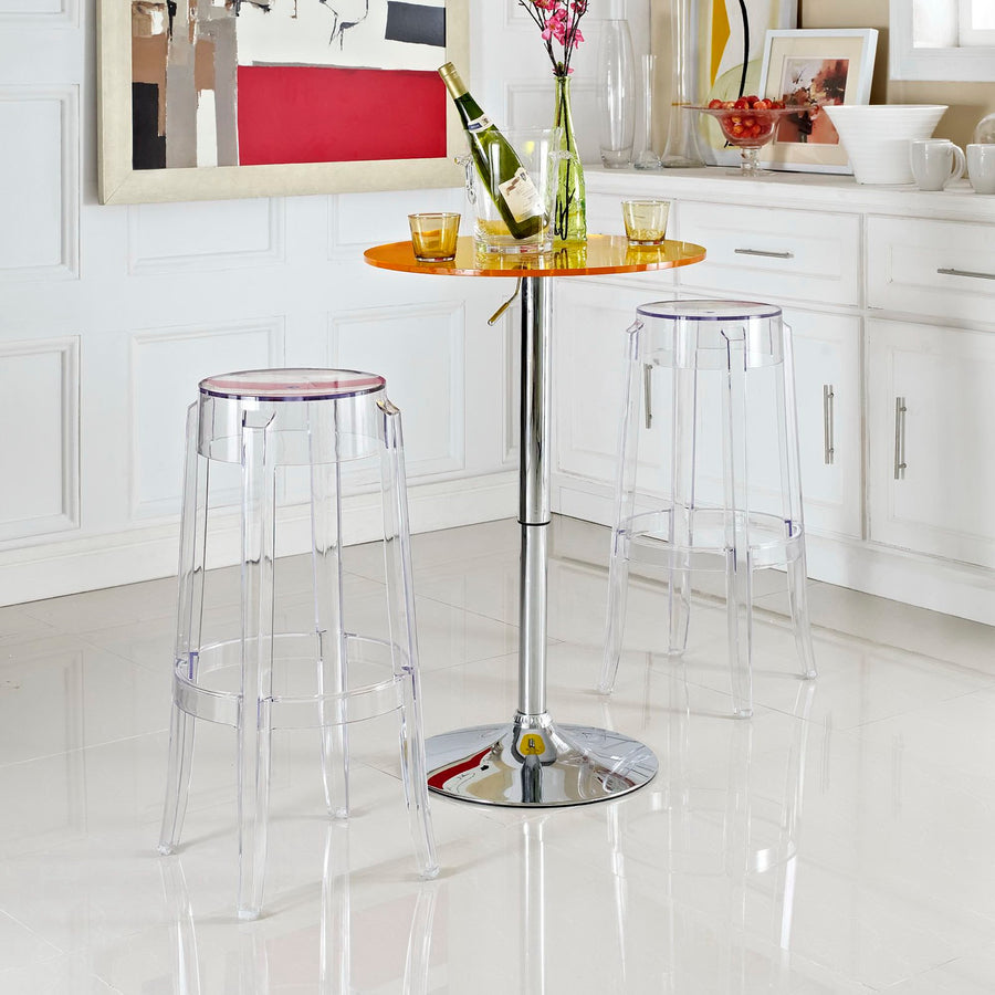 Thistle Bar Stool Set of 2 in Clear