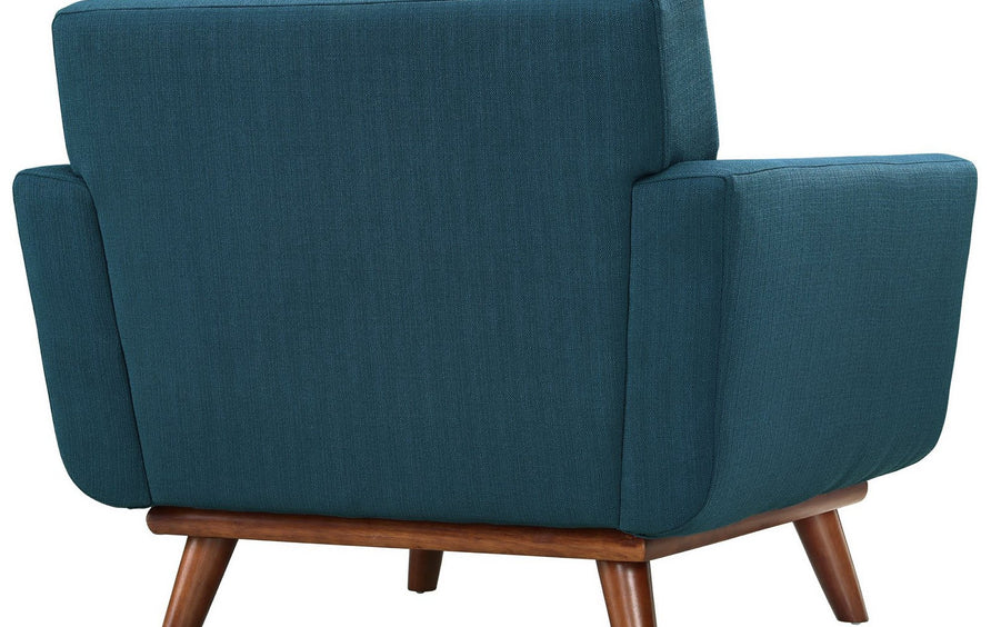 Flint Wood Armchair Set of 2 in Azure