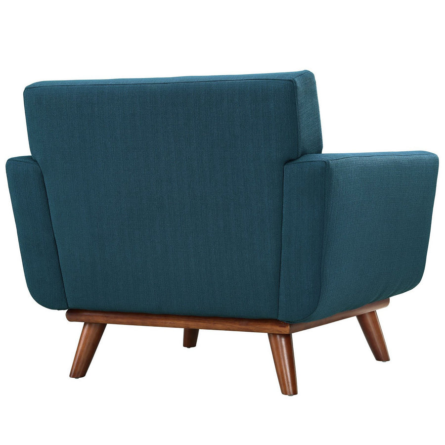Flint Wood Armchair Set of 2 in Azure