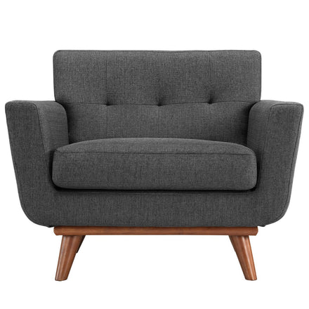 Engage Wood Armchair Set of 2 in Gray